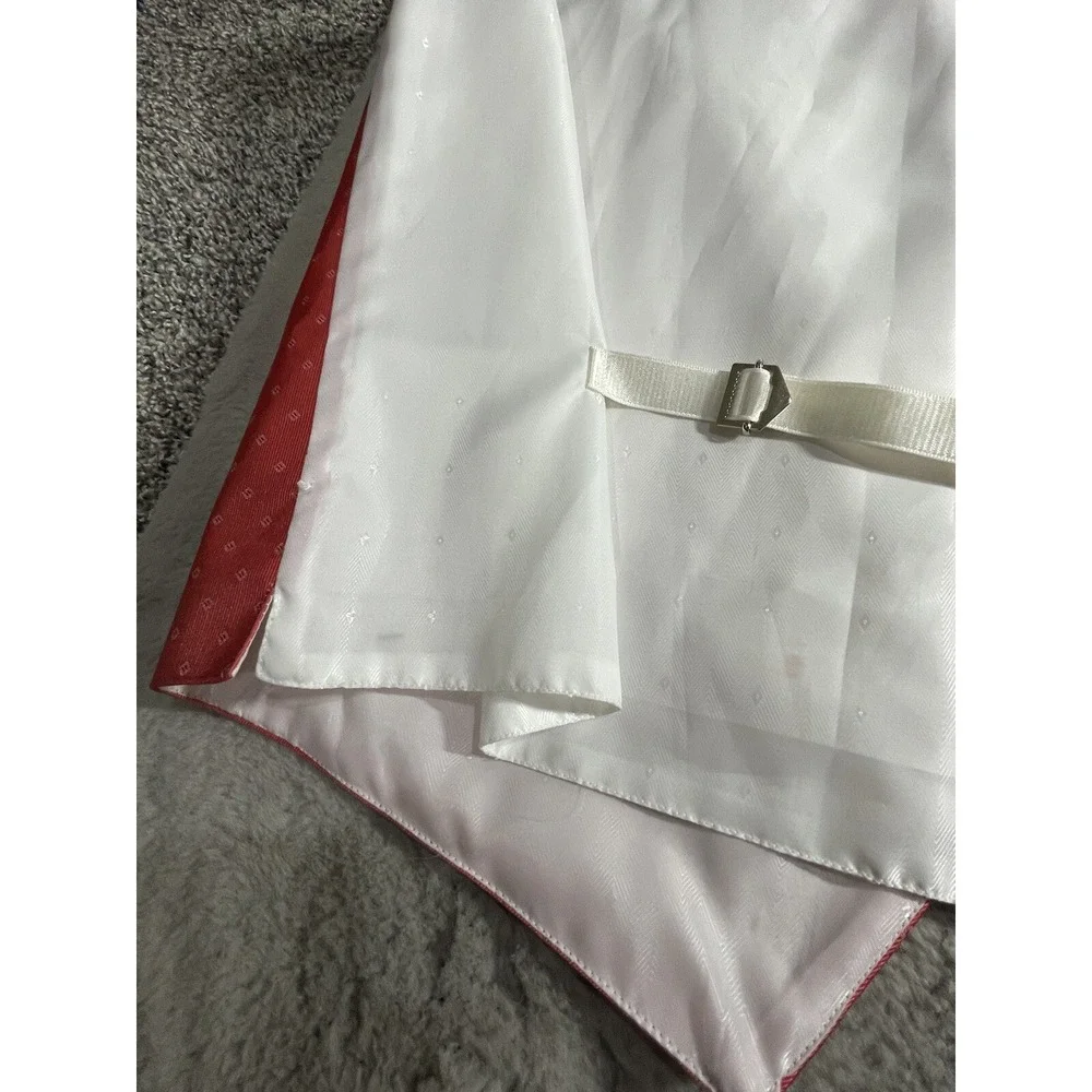 Vintage Polo Ralph Lauren‎ Lapel Vest Mens XL Coral White Button